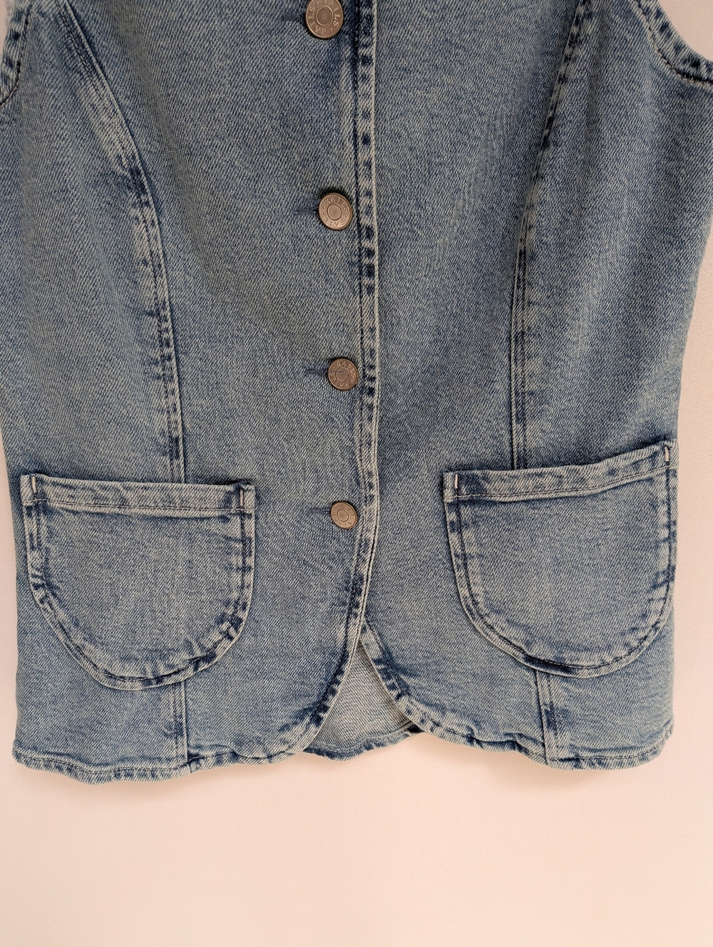 NWT Rails Portola Blue Fitted Cotton Denim Vest Top Size Small - Picture 8 of 11